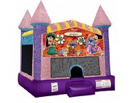 Lilo & Stitch Bouncy castle - basketball hoop included